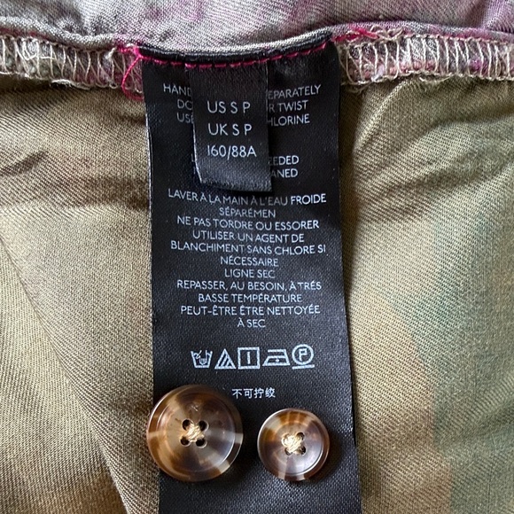 Pilcro Mixed-Print Utility Jacket in Olive Camo Leopard Floral Accents Size Sm - Picture 7 of 7